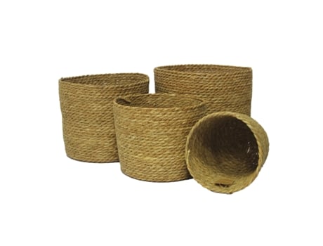 Conjunto de 4 Cestos de Junco MY HOME