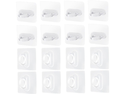 Conjunto De 30 Ganchos Adesivos Transparentes Para Parede, Ideais Pend