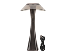 2026 lâmpada de Mesa Led Sem Fio Recarregável com 3 Modos de Iluminação e Sensor Táctil Cinza Escuro