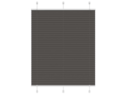 Vidaxl Preto Plissada Cega 105x100 Cm Largura Tecido 104,4cm Poliéster