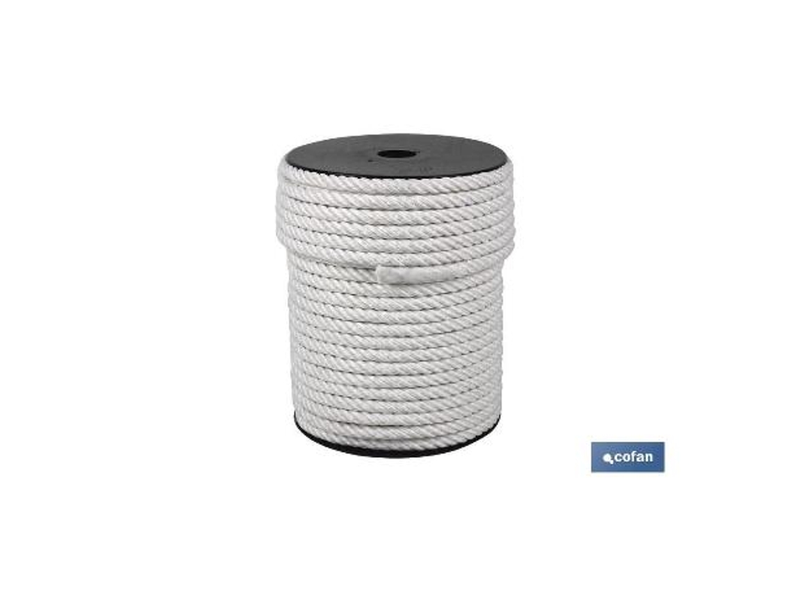 Carrete cuerda nylon mate (4/cabos) 6mm 100 m