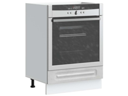 Vidaxl Armário Forno Kalmar Betão Madeira Projetada Cinza