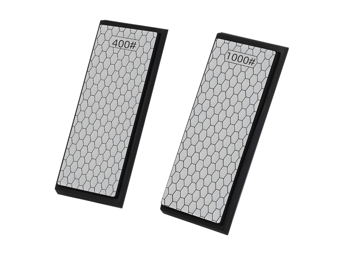 Pedra De Afiar Diamantada Dupla Face, Afiador Facas Com Base Antiderrapante E Revestimento Cera Abelha, Ideal Para Facas, Tesouras Aquaforge