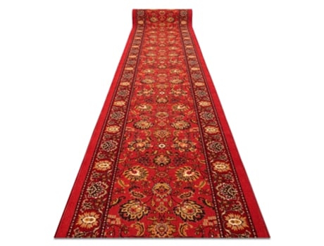Passadeira Antiderrapante Tradycja Tradição Vermelho Goma 80Cm DYWANY LUSZCZOW