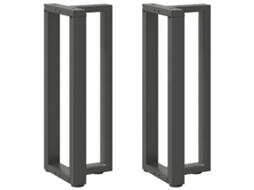 Vidaxl Pés De Mesa De Console Em Forma De T, 2 Peças, Antracite, 25x28x(72-73) Cm, Aço