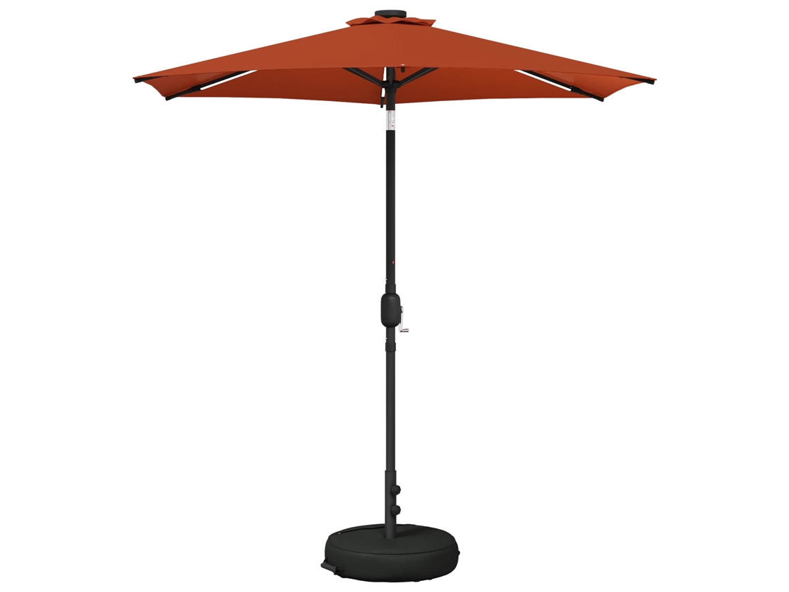 Conjunto 1 Guarda-sol De Jardim Vidaxl Terracota Poliéster (230 X 230 Cm)