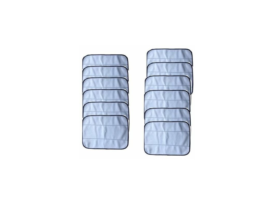 Conjunto de 12 Panos Limpeza Secos e Úmidos para o Aspirador de Pó Irobot Braava 380, 380t, 320 e Mint 4200 BRILVIBERA
