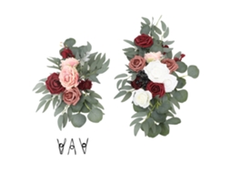 Flores Artificiais para Arco, Fileira de Flores para Porta, Flores Artificiais para Casamento AQUAFORGE