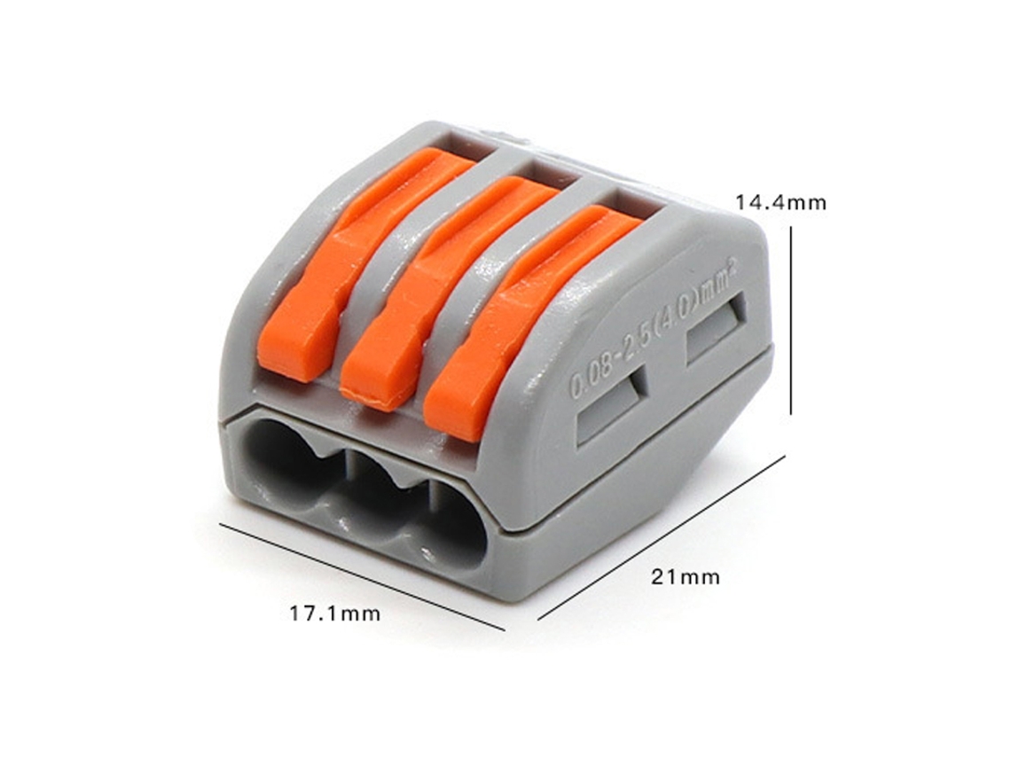 Conector Terminal Rápido Flexível Pct 213 20pcs