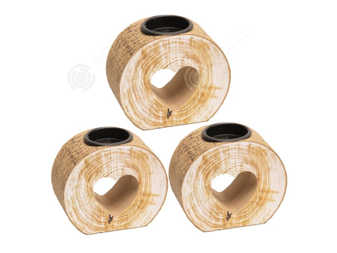 Inn Castiçal Em Madeira, Castiçal Fotóforo Em Forma De Coração, Candelabro Suporte Para Vela Votiva De Mesa Para Sala De Jantar Innovtec