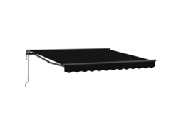 Conjunto 1 Toldo Retrátil Vidaxl Preto Alumínio (350 X 250 Cm)