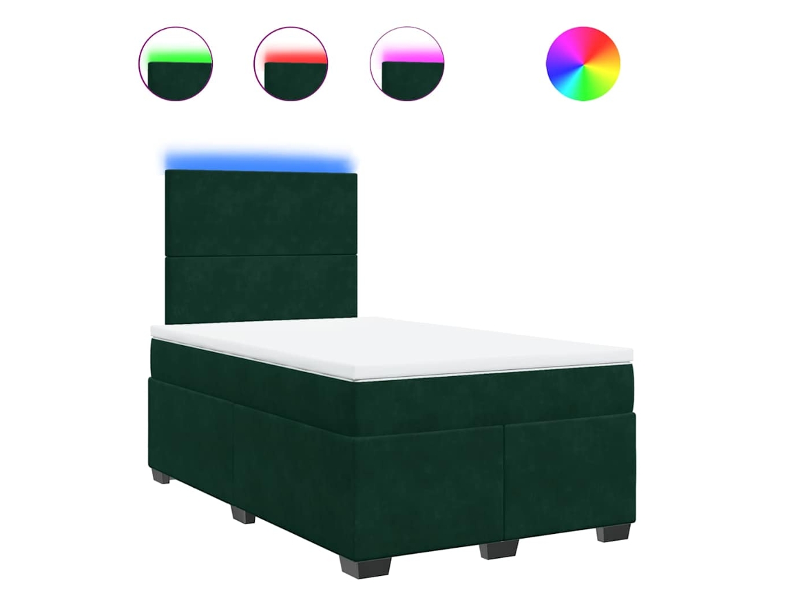 Box Spring Bed, Box Spring Beds Vidaxl Verde Veludo (120 X 190 Cm)