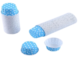 Formas para muffins Lurelia, 100 unidades, azuis, para muffins e cupcakes.