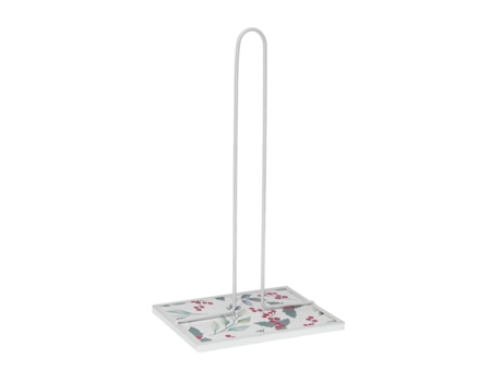 Suporte para Rolos de Papel de Cozinha Versa Acebo Metal Aço Madeira MDF 16,5 x 31 x 13 cm