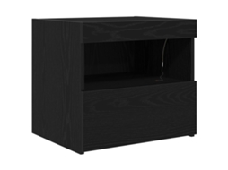 Conjunto 1 Mesa-de-cabeceira Vidaxl Preto Derivados De Madeira (50 X 40 X 45 Cm)