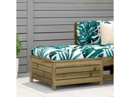 Vidaxl Apoio De Pés Para Jardim 62x63,5x32 Cm Pinho Maciço Impregnado