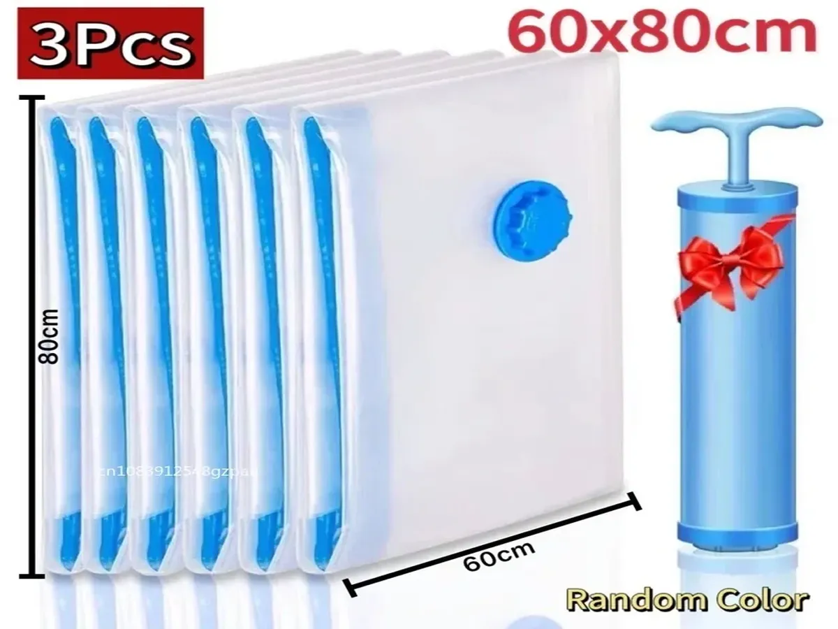 Saco a vácuo Lurelia para roupas, roupa de cama e viagens, papel higiênico, reutilizável e hermético.