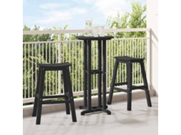 Vidaxl Banco De Bar 2 Unid. Preto 52 X 43 X 73,5 Cm Hdpe