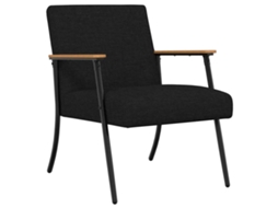 Conjunto 1 Poltrona Moderna Vidaxl Preto Tecido (59 X 75 X 78 Cm)