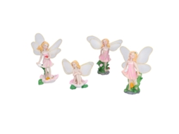 Conjunto de 4 Estatuetas de Fadas Das Flores em Resina CHABERLU