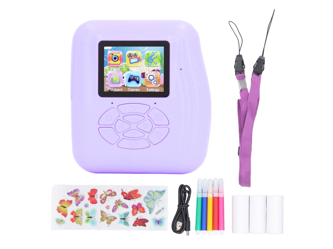 2026zentro-câmera De Impressão Infantil 2 Polegadas 1080p Hd Para Crianças De 3 A 12 Anos Violeta