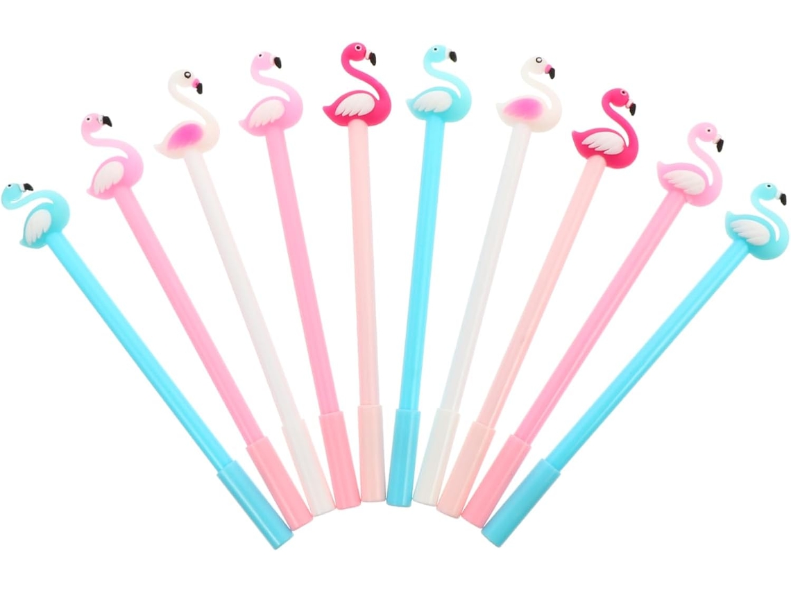 Conjunto De 10 Canetas Rollerball Em Gel Com Estampa Cisne Feminino,