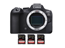 Eos R6 Mark Ii + 3 Sandisk 256gb Uhs ii 300mb/s Máquina Fotográfica Híbrida Full frame + Ebook “20 Dicas para Fotos Que Impressionam” CANON