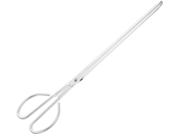 Pinça De Aço Inoxidável, Pinça Resistente Para Churrasco E Lareira, Cabo Longo, Anti Escaldante, Utensílio Portátil Para