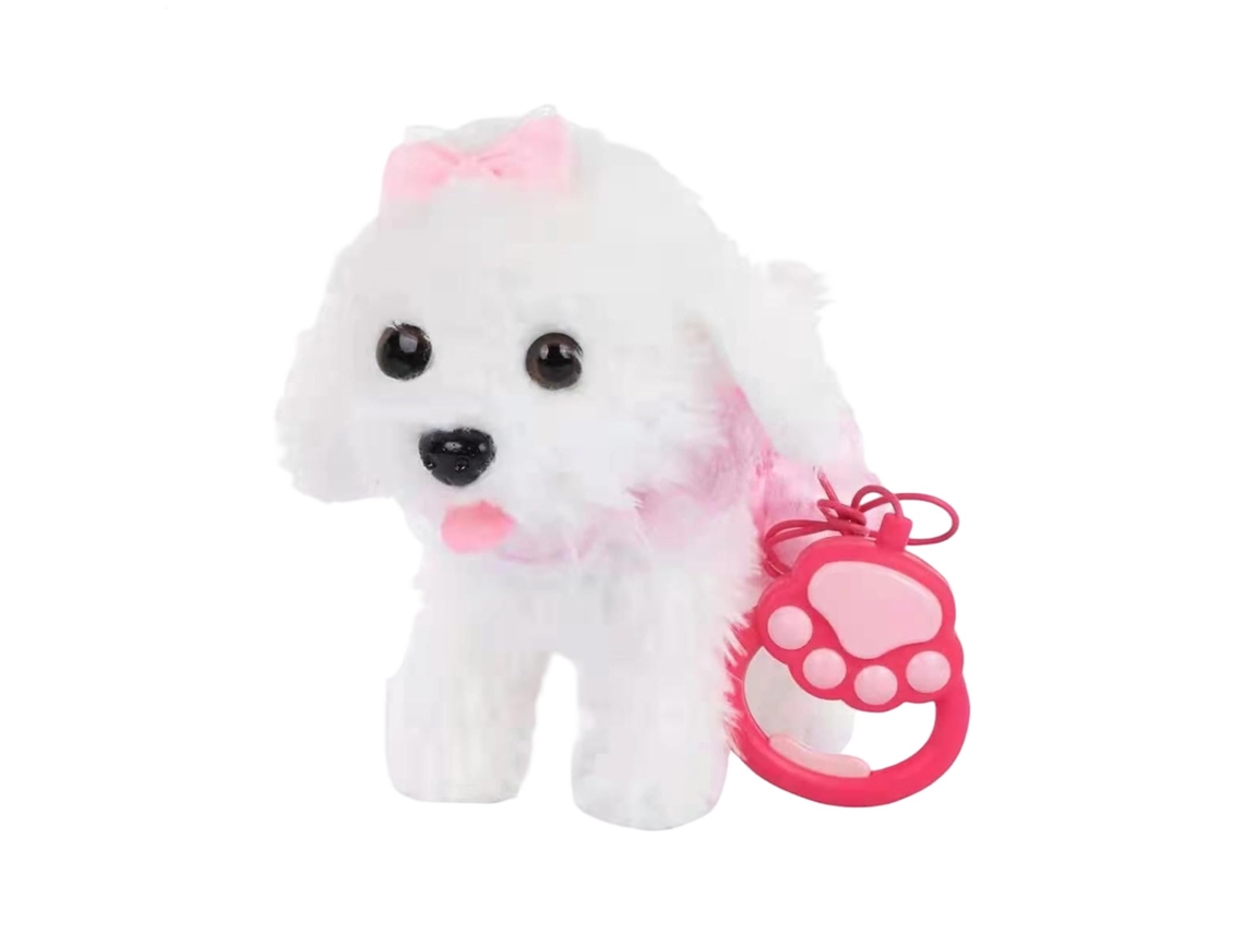 Cachorro de Pelúcia Interativo com Controle Remoto. Anda, Late e Abana o Rabo. Brinquedo Educativo, Presente Ideal para Meninas a Partir Dos 3 Anos.