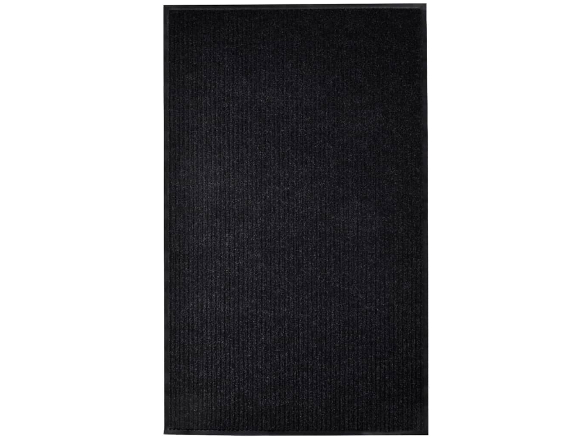 Vidaxl Tapete De Porta Preto 117x220 Cm Pvc