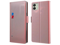Capa Phone Cases Espelho Para Xiaomi Redmi 13c FACPOET Pele Sintética Magnética