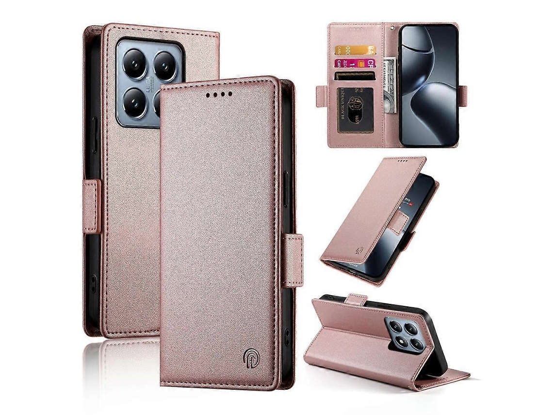 Capa De Celular Em Couro Fosco Com Fecho Magnético Lateral Para Xiaomi 17