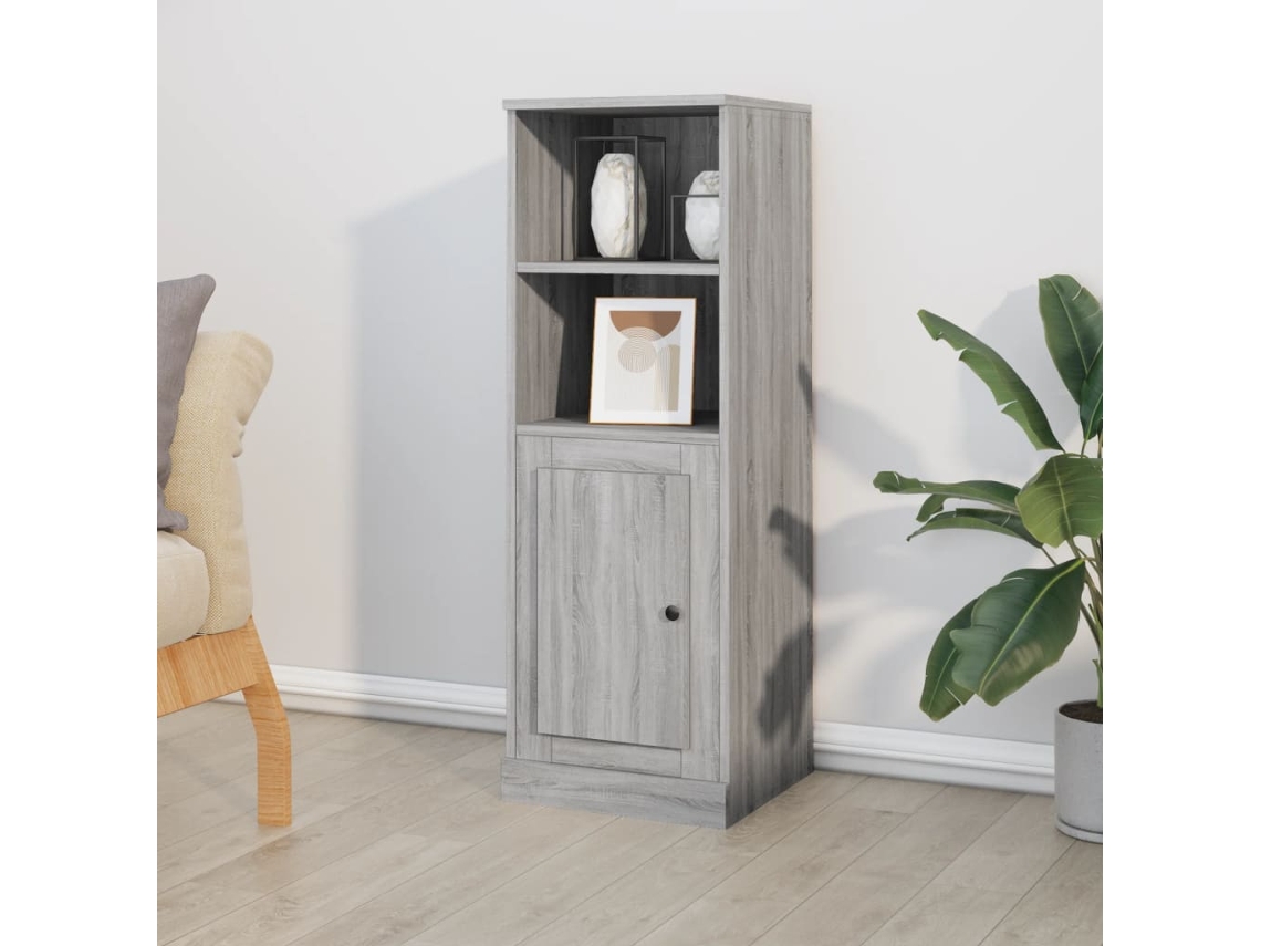 Vidaxl Aparador Alto 36x35,5x103,5 Cm Derivados Madeira Cinza Sonoma