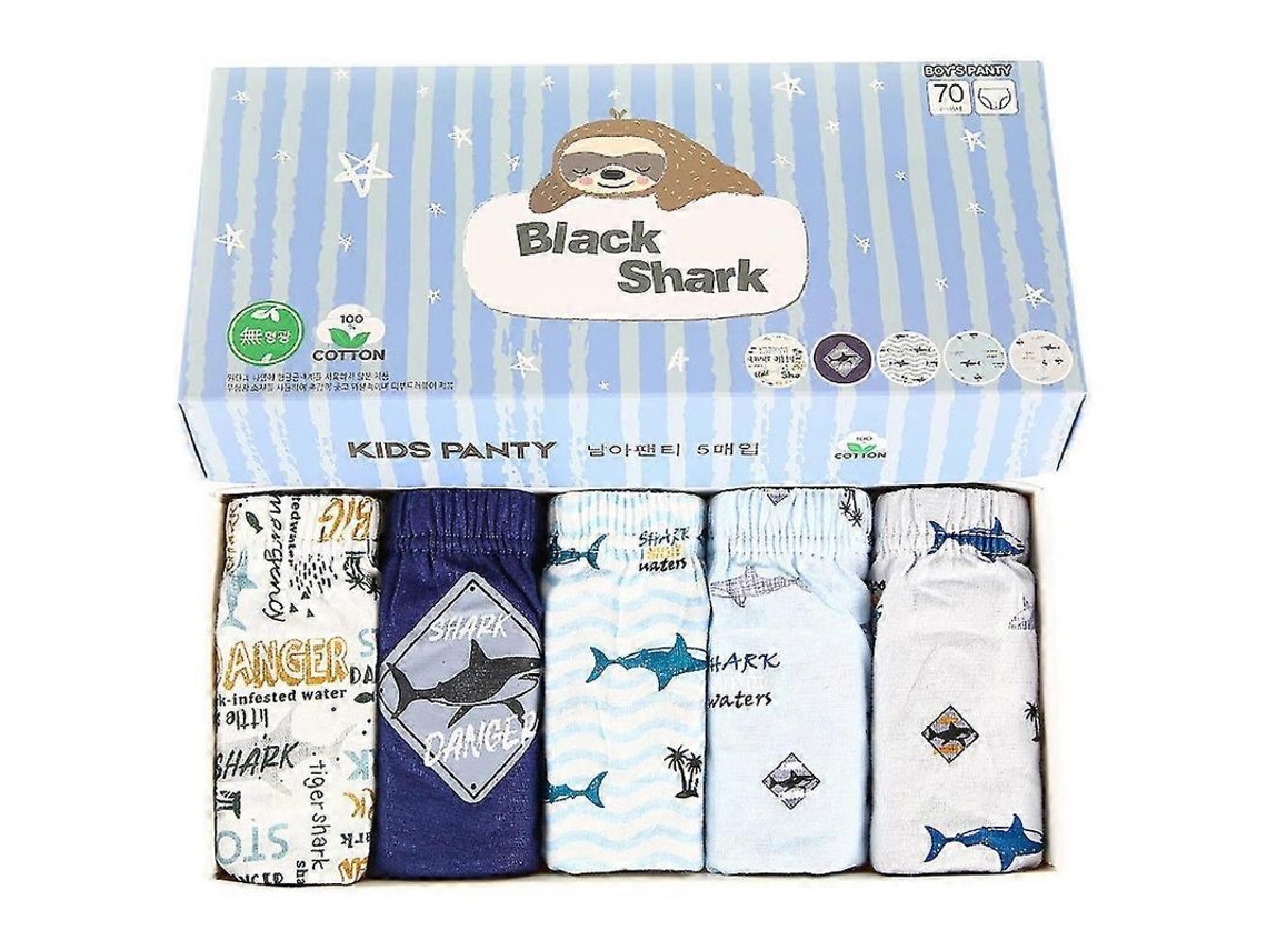 2026 5 Pack de Calcinhas para Menino 2 13 Anos Algodão Mistura Estampado