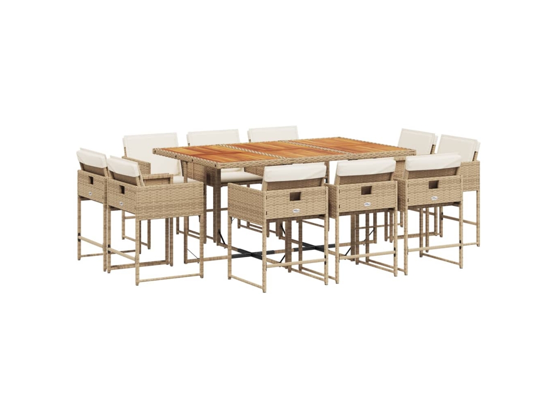 Garden Dining Set, Garden Dining Sets Vidaxl Bege Rattan / Vime (n/a)
