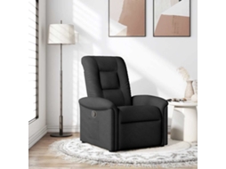 Vidaxl Poltrona Reclinável Tecido Preto