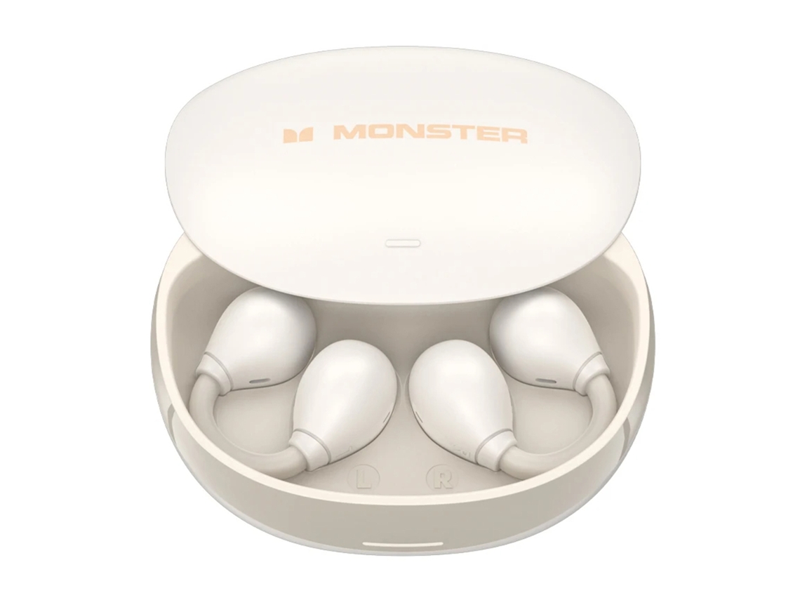 Fones de Ouvido Esportivos Monster Ac100 Open Ear Bluetooth 5.3 Sem Fio com Gancho, Cancelamento de Ruído, Impermeáveis para Corrida S/MARCA