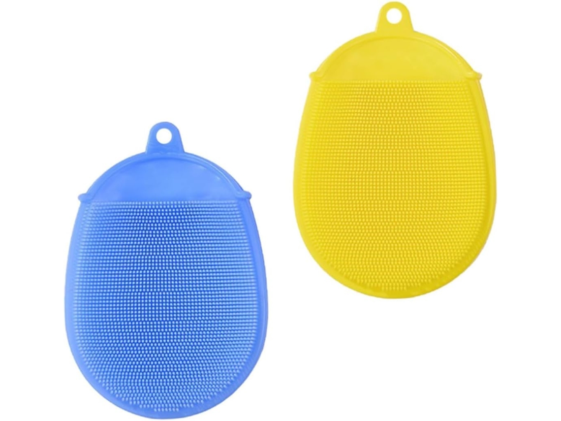 Lurelia Pack De 2 Escovas De Banho Para Bebé, Silicone Macio E Massagem Suave, Cuidado Familiar