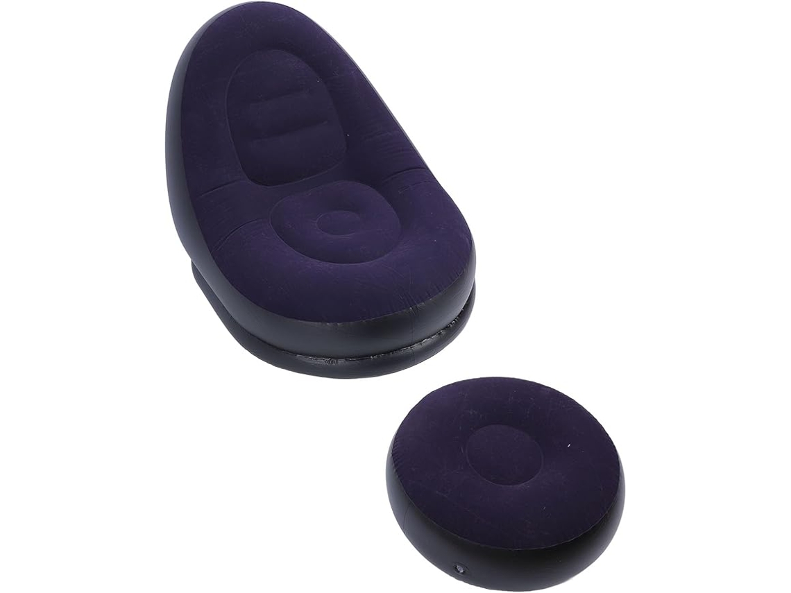 Sofá Insuflável Com Apoio Para Pés – Conforto Portátil Para Interior E Exterior
