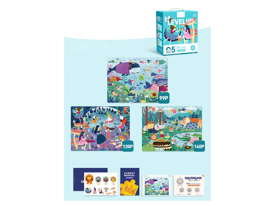 Ats puzzles de Rompecabezas para Niños Entrenamiento de Pensamiento Lógico Y Habilidades Prácticas Juguetes Educatsivos Tempranos Fase 5 Md3107