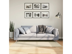 Vidaxl Tapete Pelo Curto Macio E Lavável Huarte 80x150 Cm Cor Creme