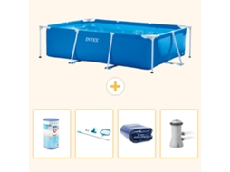 Intex Piscina Com Estrutura Retangular - 300x200x75 Cm - 5-peças S20