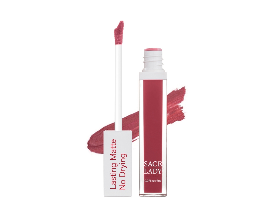 Batom Líquido Matte 6ml 23 Cores À Prova D'Água Longa Duração Não Pegajoso Gloss Labial Cosmético (08)