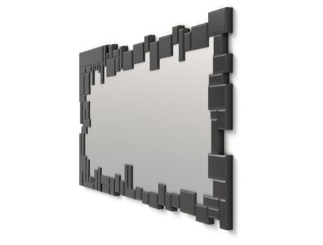 Espelhos de Parede Decorativos Modernos Preto Rectangular 140X70cm