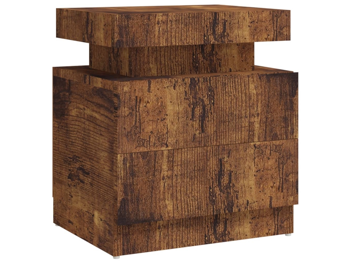 Bedside Cabinet, Bedside Cabinets Vidaxl Marrom Madeira Processada (n/a)
