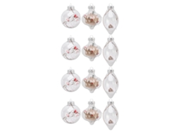 Laxiscreed Conjunto De 12 Bolas De Natal Transparentes E À Prova De Quebra Para Decoração Festiva