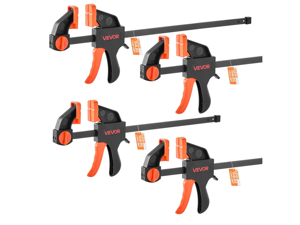 Grampos De Barra Para Carpintaria 2 Pcs 30,48 Cm 2 Pcs 15,24 Cm Vevor