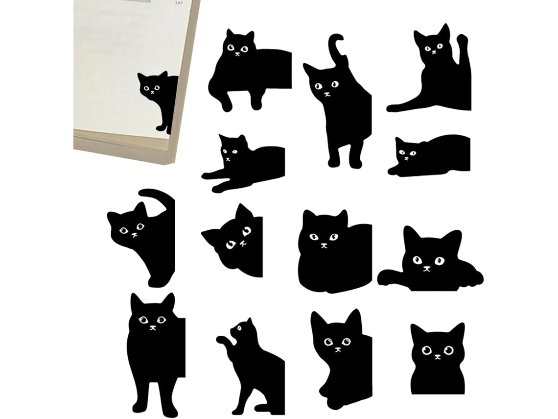 Marcadores De Livro Magnéticos, Conjunto De 14 Marcadores De Leitura Em Formato De Gato Conjunto D Gokoco