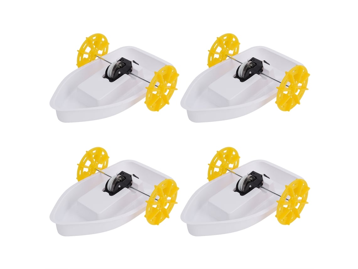 Ats 4 Peças de Brinquedo de Barco Anfíbio Diy para Montar Brinquedo Científico Educativo Modelo para Crianças