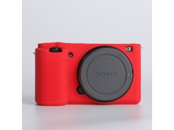 Capa para Sony Zv E10 Acessórios de Silicone para Câmera CUICH (vermelhos)
